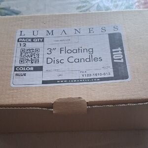 Luminess Blue Floating Disc Candles